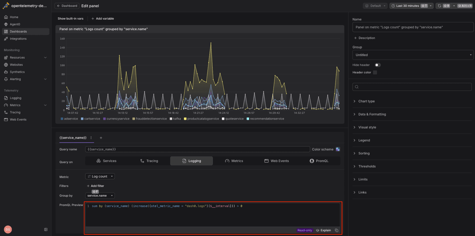 Correlating telemetry in Dash0
