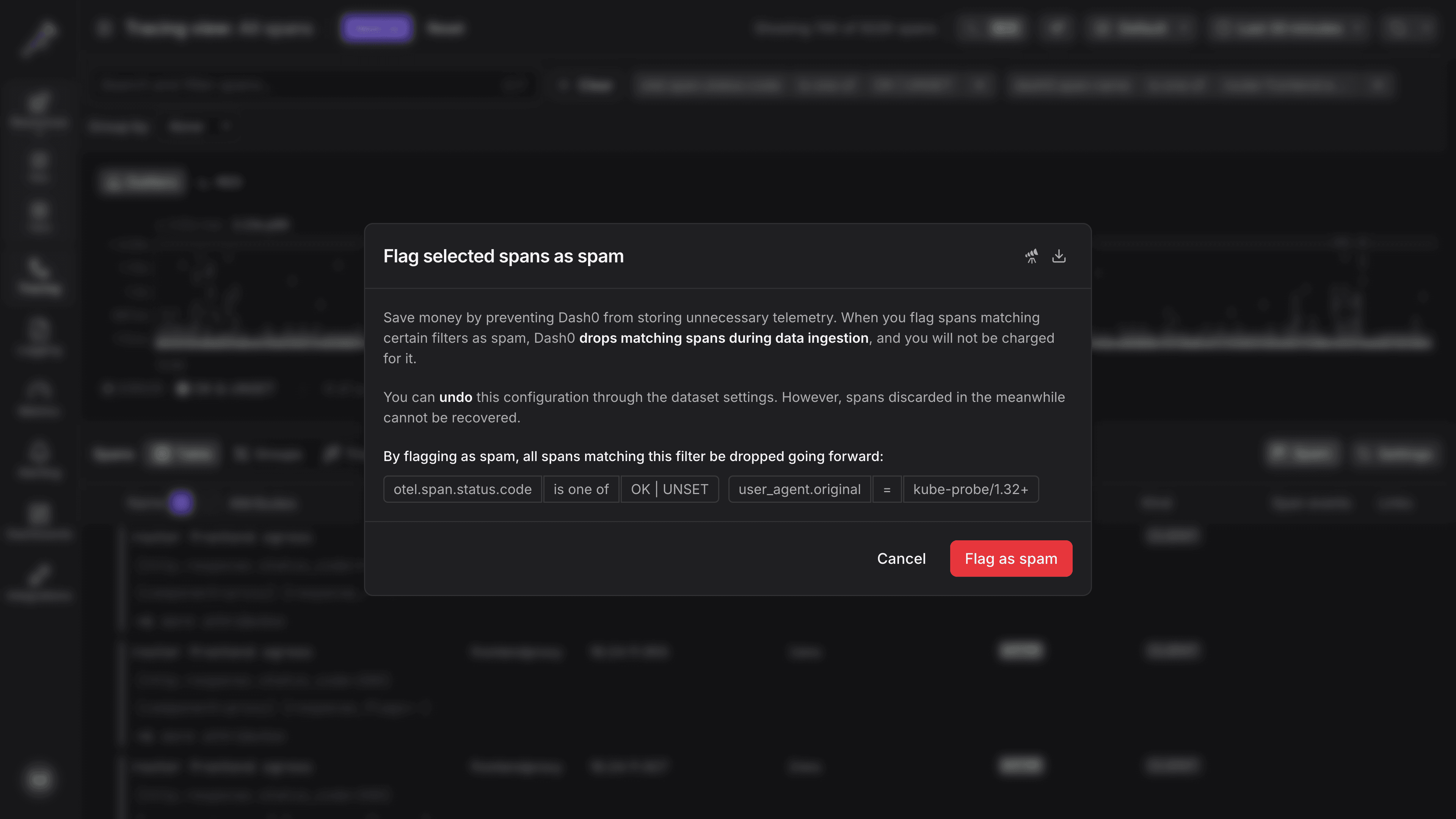 Spam Filters: The Point-and-Click Way to Stay Within Your Observability Budget