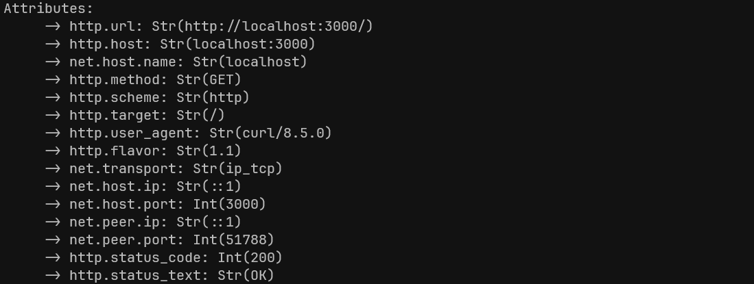 Span attributes before applying allowlist