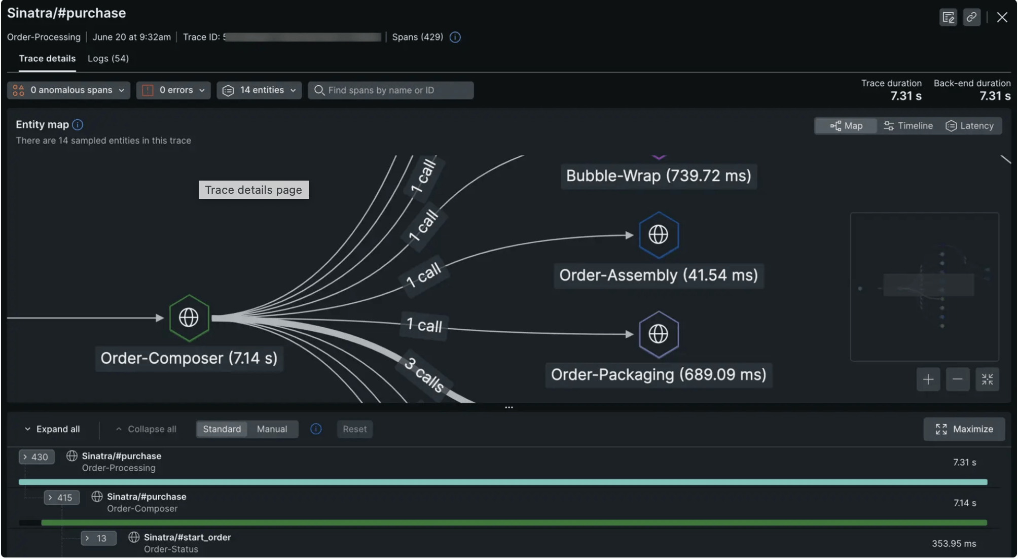 New Relic Distributed Trace