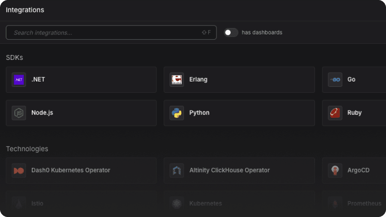 Instant observability for your entire stack
